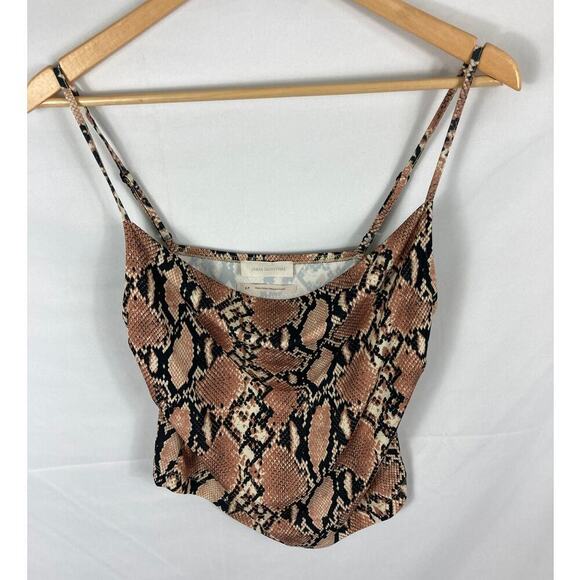 Urban Outfitters Tops - Urban Outfitters Snakeskin Crop Tank Size Small